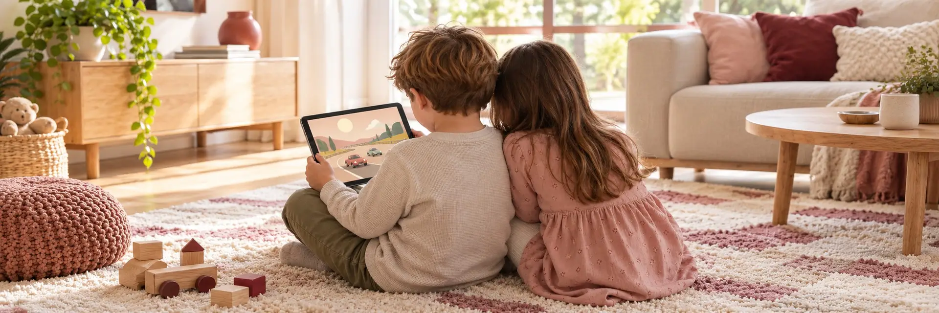 Dvoje djece gleda u tablet